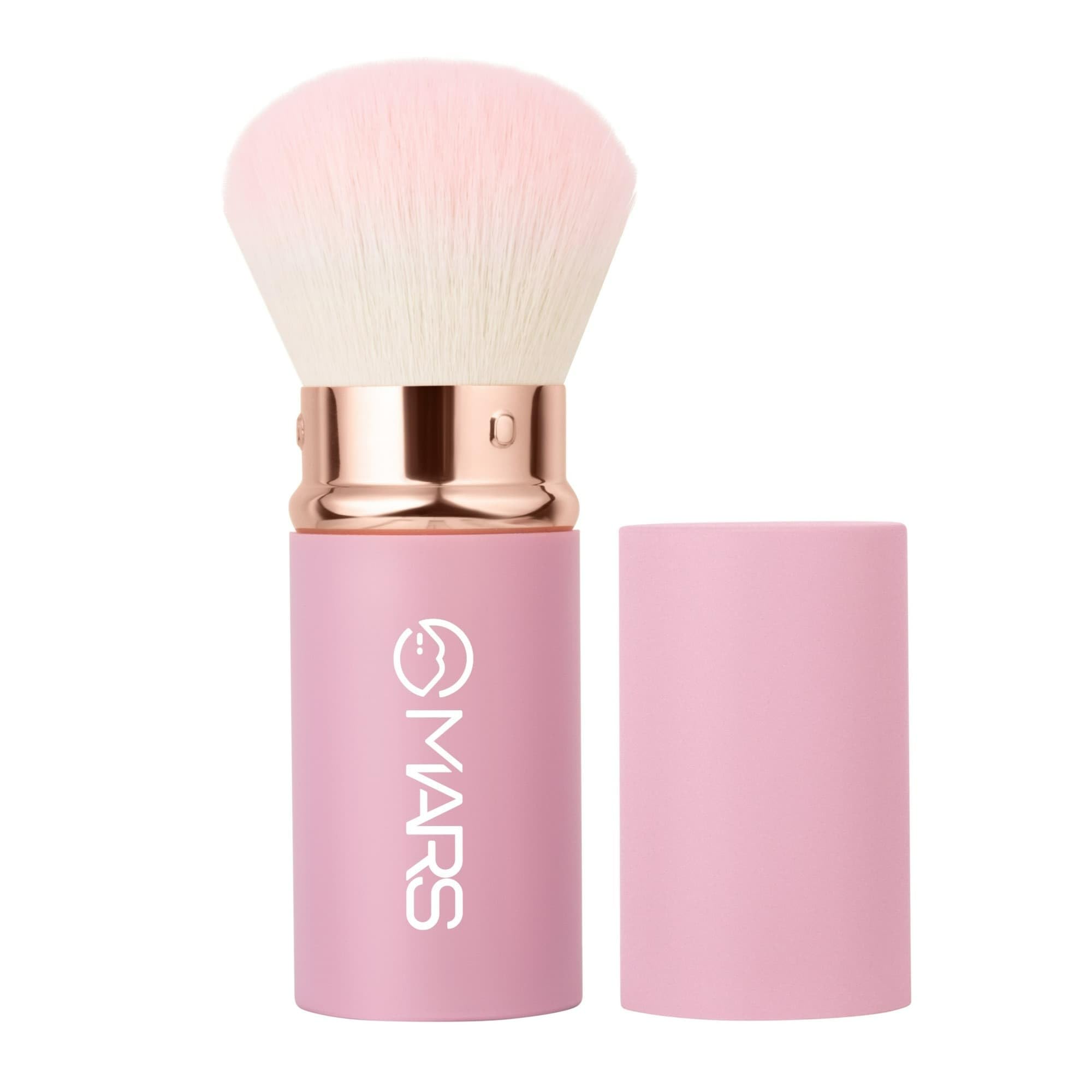 Mars Pop Retractable Brush | Airbrush Kabuki Finish | Flawless High Coverage | UltraSoft Bristles | MultiFunctionality | Trave