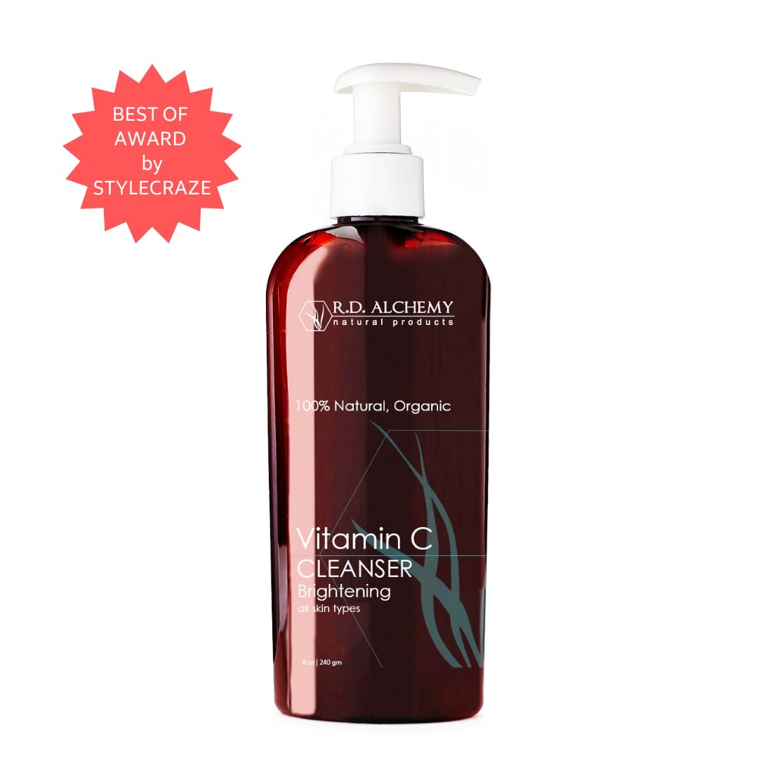 RD Alchemy - Natural & Organic Vitamin C Cleanser. Sulfate free cleanser brightens skin tone and texture as it cleanses skin fro