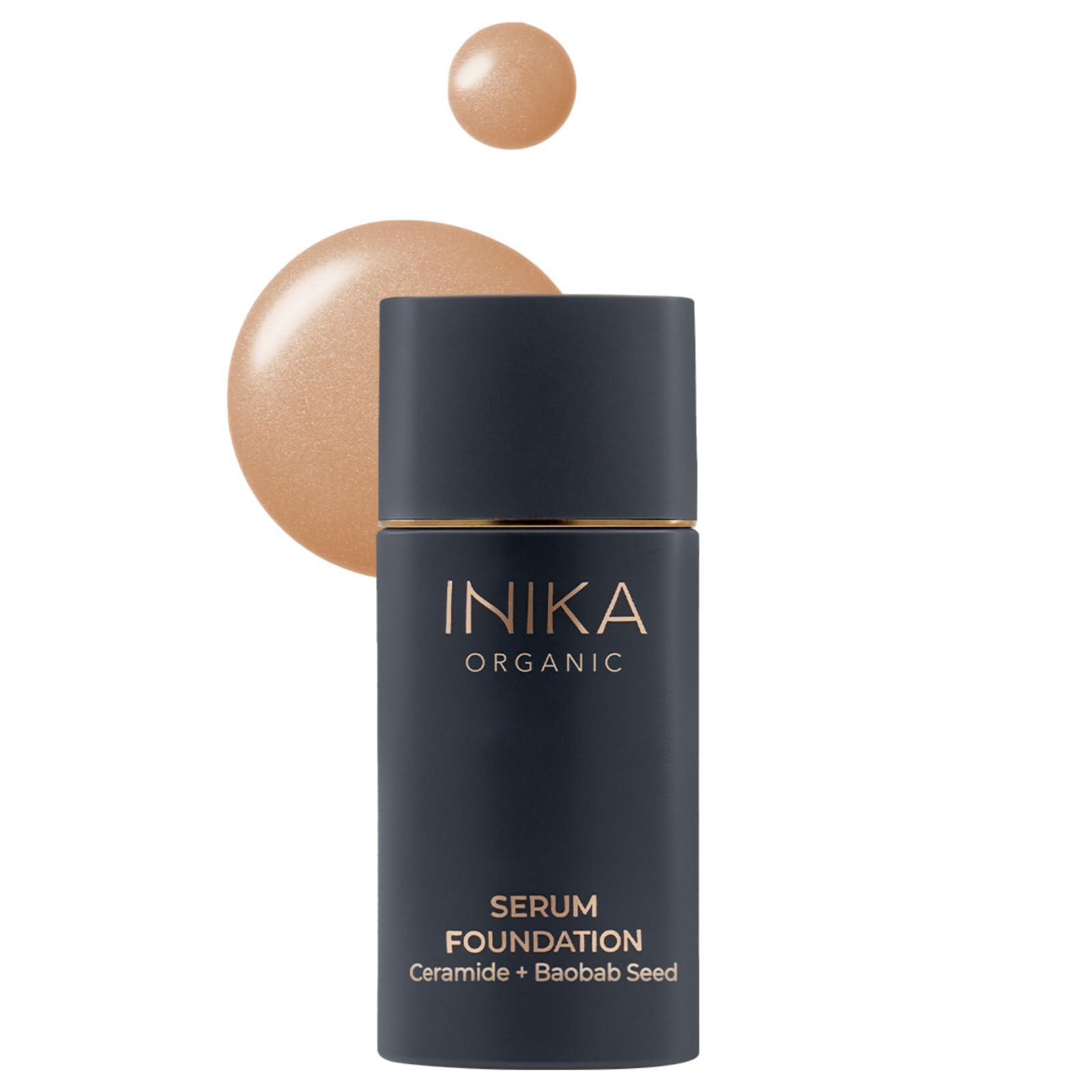 Organic Serum Foundation | Vegan, Buildable Coverage, Weightless Second Skin Feel, Transfer Proof with Skincare Ingredients in S