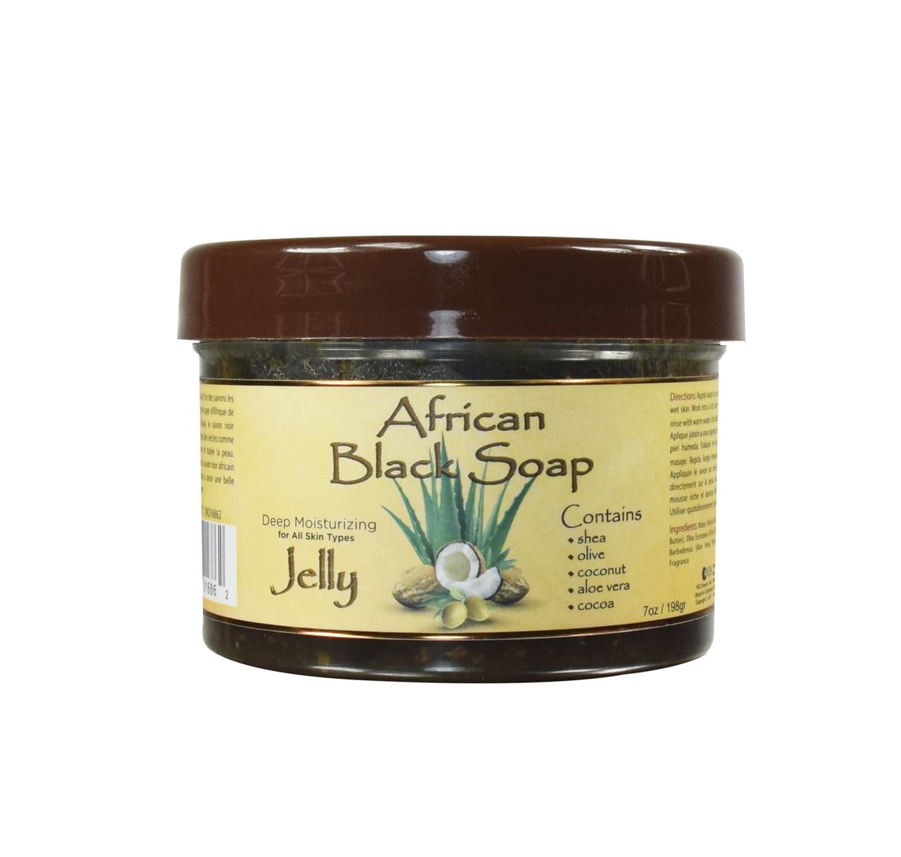 OKAY African Black Soap Jelly Antiseptic Wash - Acne & Blemish Cleanser for Face & Body, Helps with Dark Spots & Uneven Skin Ton