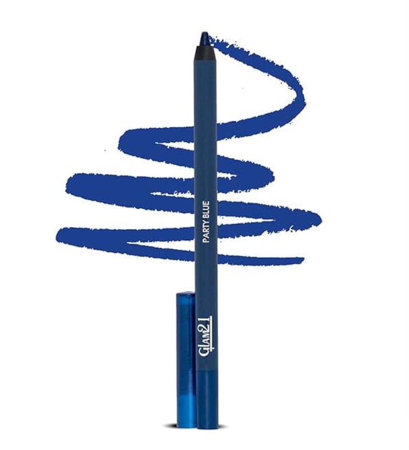 Glam21 High Impact Long Wear Kajal With Sharpener| HighlyPigmented LongLasting | Party Blue