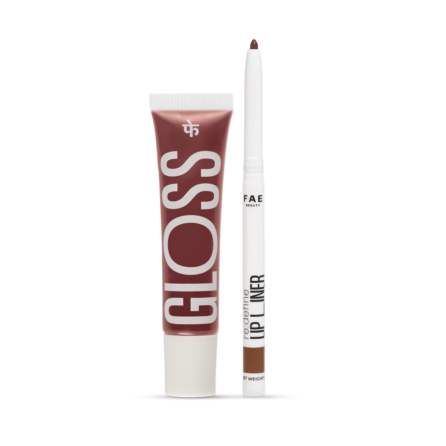 Fae Beauty Peptide Lip Gloss + Re:Define Lip Liner Set | With Passionfruit Oil & Argireline To Smoothen, Even & Soften Lips | No