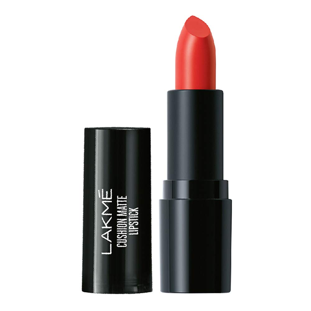 Lakm Cushion Matte Lipstick, Orange Rush, 4.5 G