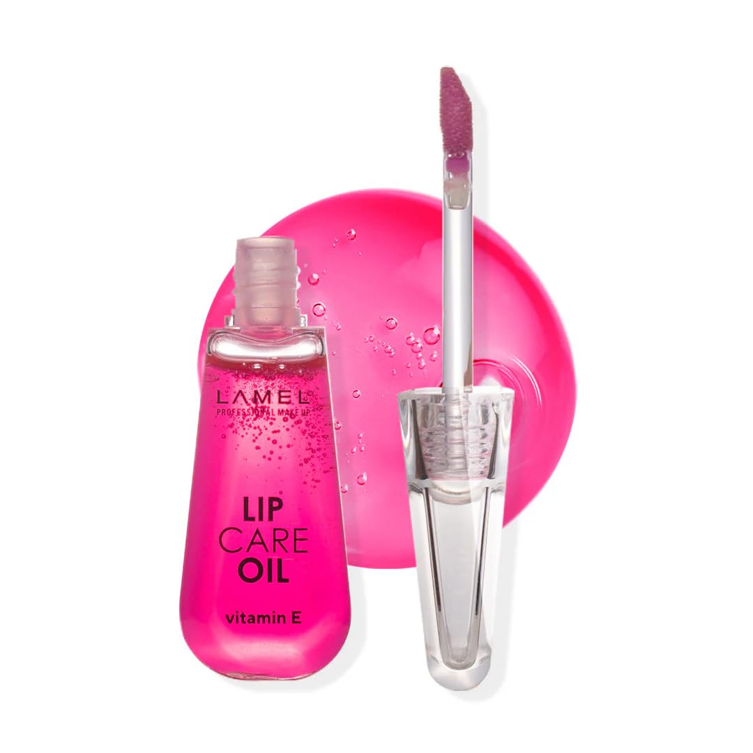 Lamel Comfort Care Oil Strawberry| Hydrating, NonSticky Lip Oil For Dry & Chapped Lips | Lightweight | Enriched With Vitamin E 