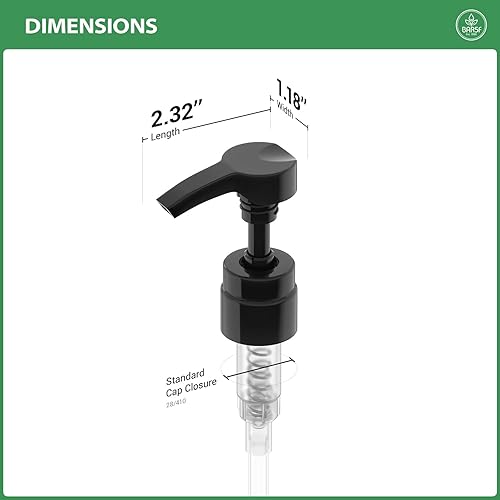 Bar5F Universal Pumps For Shampoo, Conditioner, Gel, Body Wash, Etc, For 1 Liter/33.8 Ounce/1000Ml Bottles, Set Of 2, Black & Wh