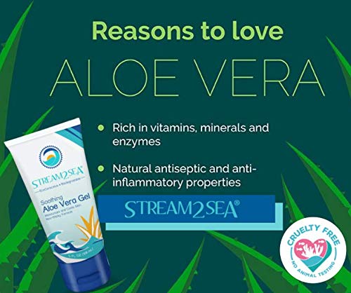 STREAM 2 SEA Soothing Aloe Vera Gel, Reef Safe Paraben Free All Natural Underwater Sting and Sunburn Relief, After Sun Care for