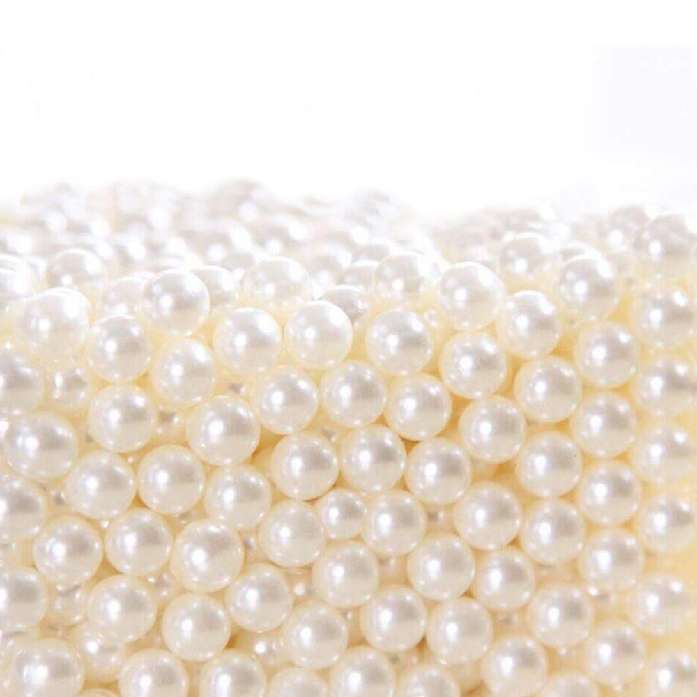 Makeup Beads for Brushes, Art Faux Pearls, HBlife 1100-Piece Round Pearl Beads to Hold Makeup Brush, Lipstick, Mascara, Eyeliner