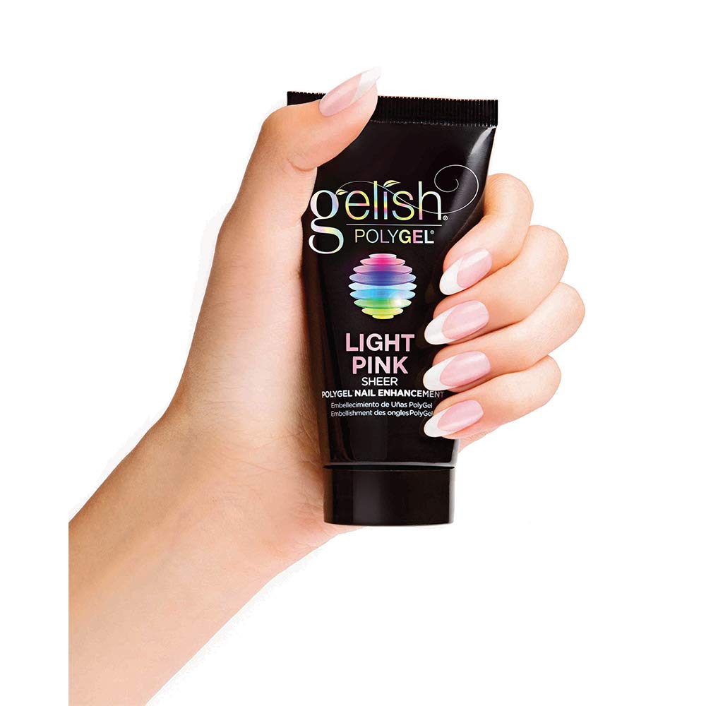 Gelish PolyGel Brand Nail Enhancement, Acrylic Nails, Nail Tips For Acrylic Nails, Acrylic Nail Tips, Light Pink, 2 oz