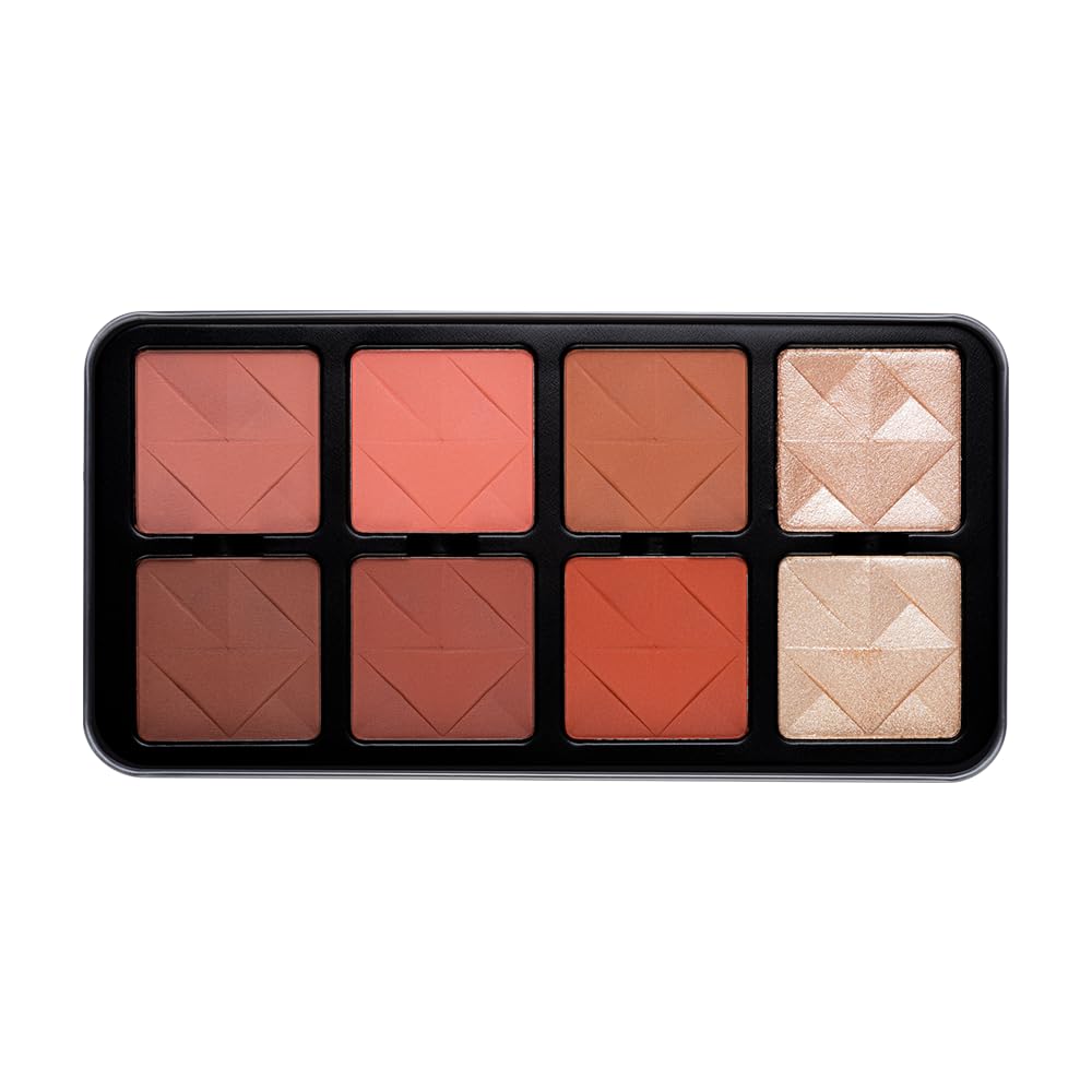 Character Pro Highlighter & Blush Palette | Radiant Glow & Natural Flush | LongLasting Silky Formula For All Skin Tones | Profe