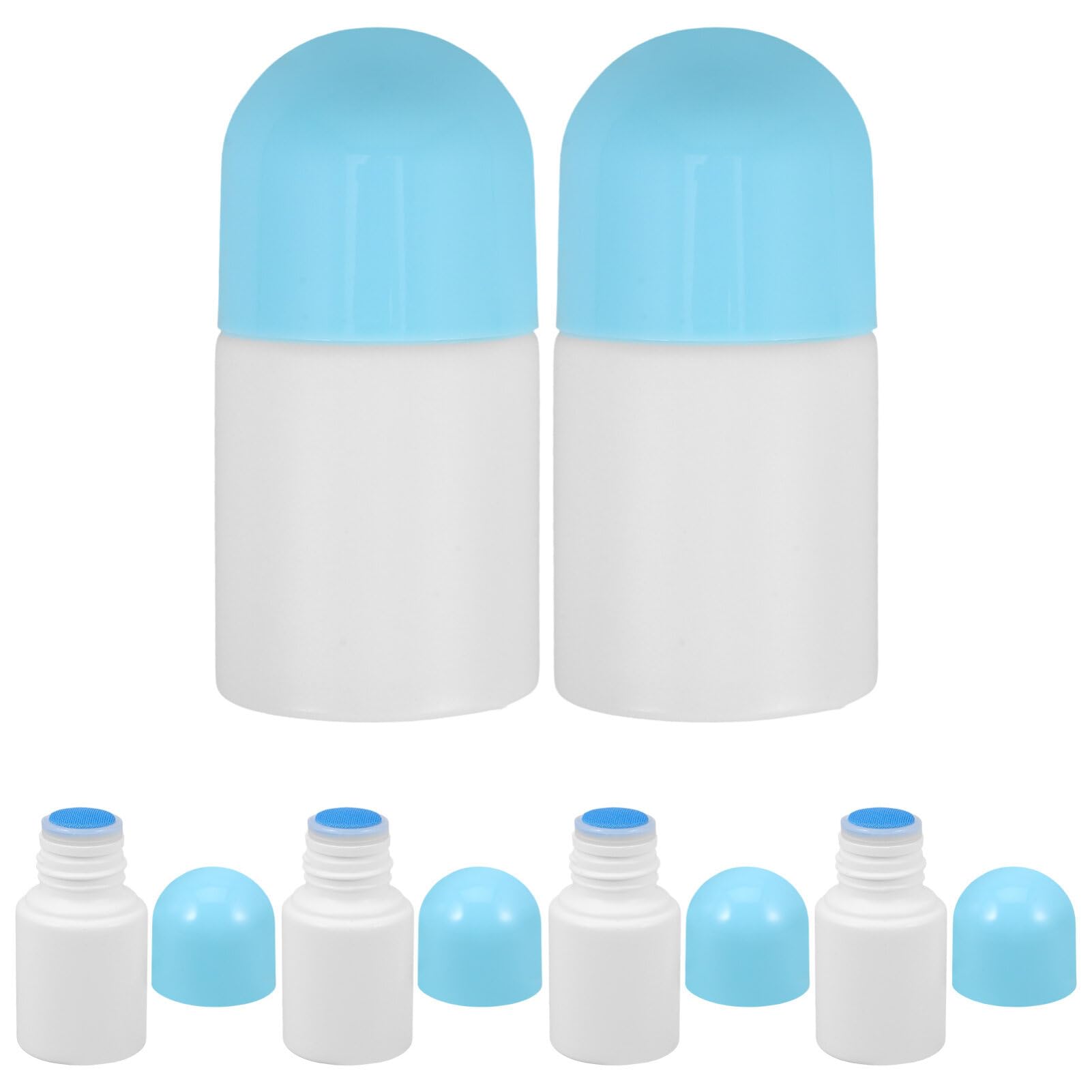 SOLUSTRE 6pcs Empty Sponge Head Applicator Bottle Plastic Liquid Bottles Refillable Sponge Head Applicator for Cosmetic Medicine
