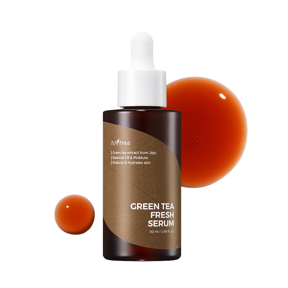 Isntree Green Tea Fresh Serum 50Ml, 1.69 Fl Oz | Jeju Green Tea Extract | Controls Excessive Sebum | Balances Oil & Moisture | R