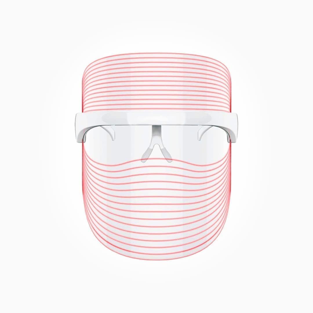 Ixoracart 3In1 Led Face Mask For Acne, AntiAging & Skin Brightening  Rechargeable Light Therapy Mask For Glowing Skin, Red &