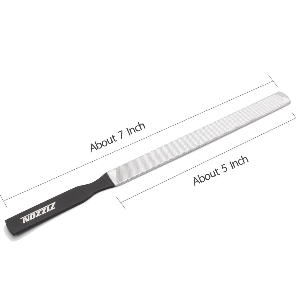 Zizzon Stainless Steel Nail File 4 Sides 7 Inch Length