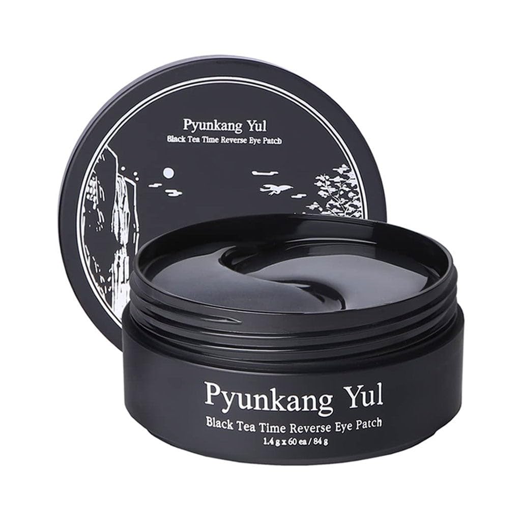 Pyunkang Yul [Pky] Black Tea Time Reverse Eye Patch For Anti-Aging, Deep Nourishing With Low-Molecular Collagen, Dark Circles &
