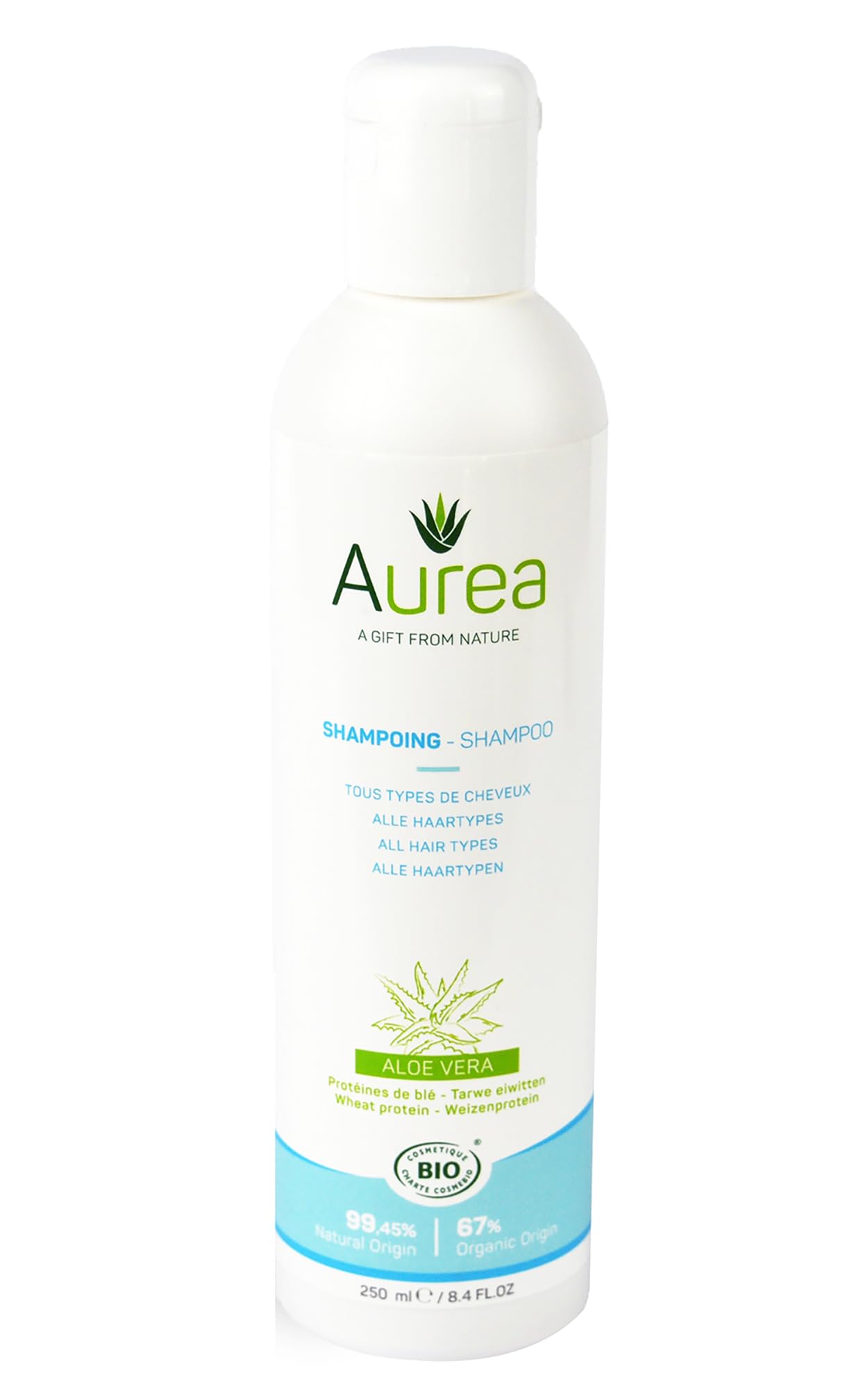 Aurea Aloe Vera Shampoo - Moisturizes And Soothes Hair Fibres - Restores Volume To Your Hair - Accelerates Hair Growth - Respect