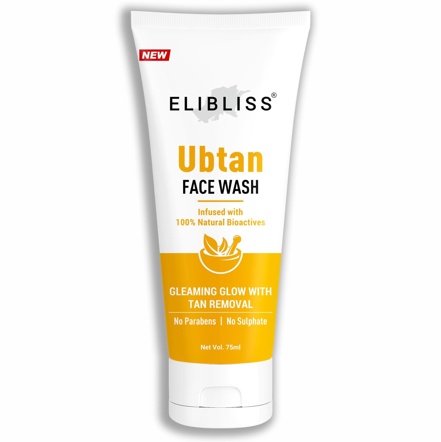 Elibliss Ubtan Face Wash For Glowing Skin, Tan Removal Cleanser With Natural Bioactives, Deep Cleansing Face Wash, No Parabens &