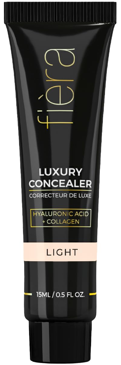 Fira Luxury Concealer with Anti-Aging - All Day Coverage for Dark Circles, Fine Lines, Wrinkles & Spots - Light, 0.5 Ounce