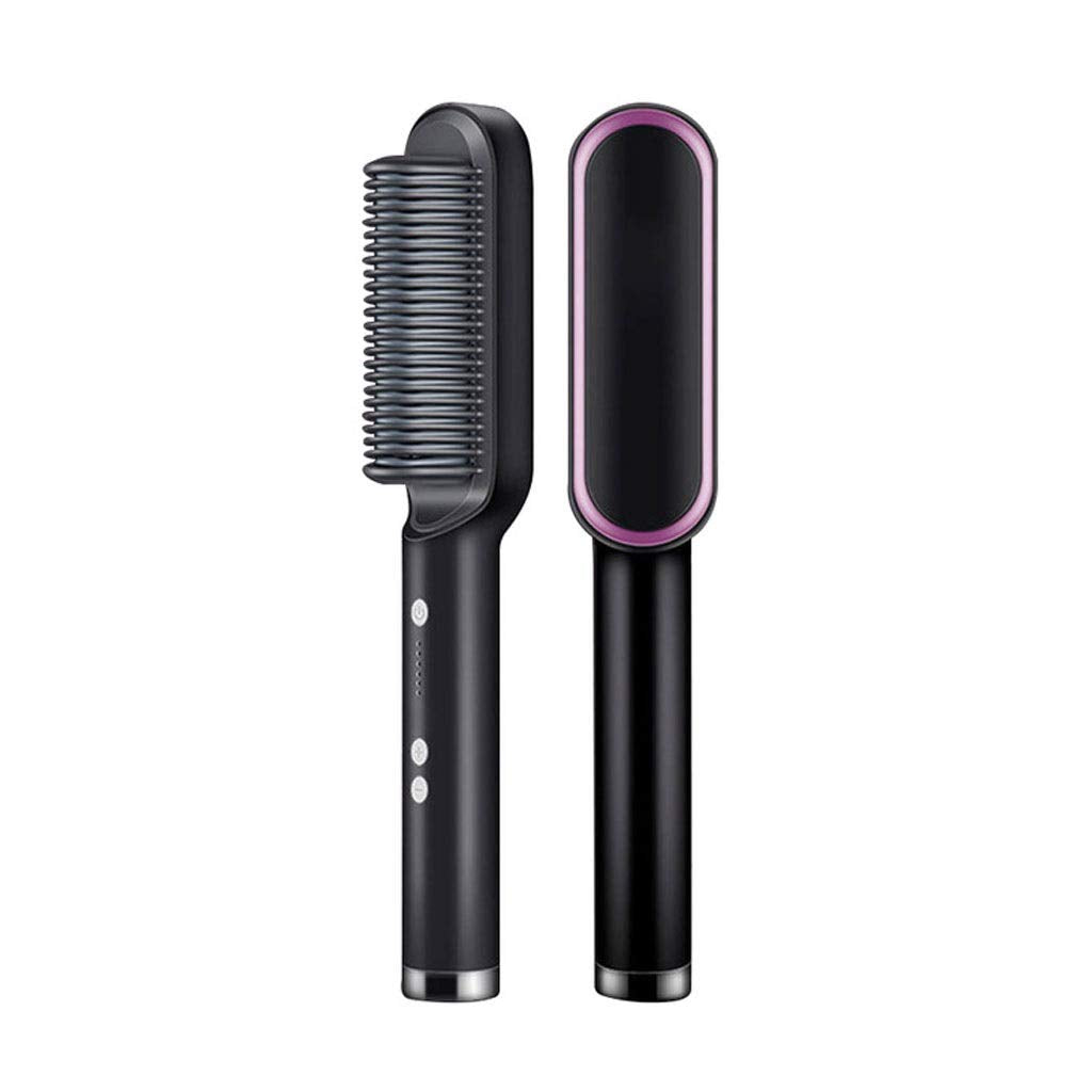 TEOYETTSF Multifunctional Professional Hair Straightener Tourmaline Ceramic Curler Brush Comb Curling Iron