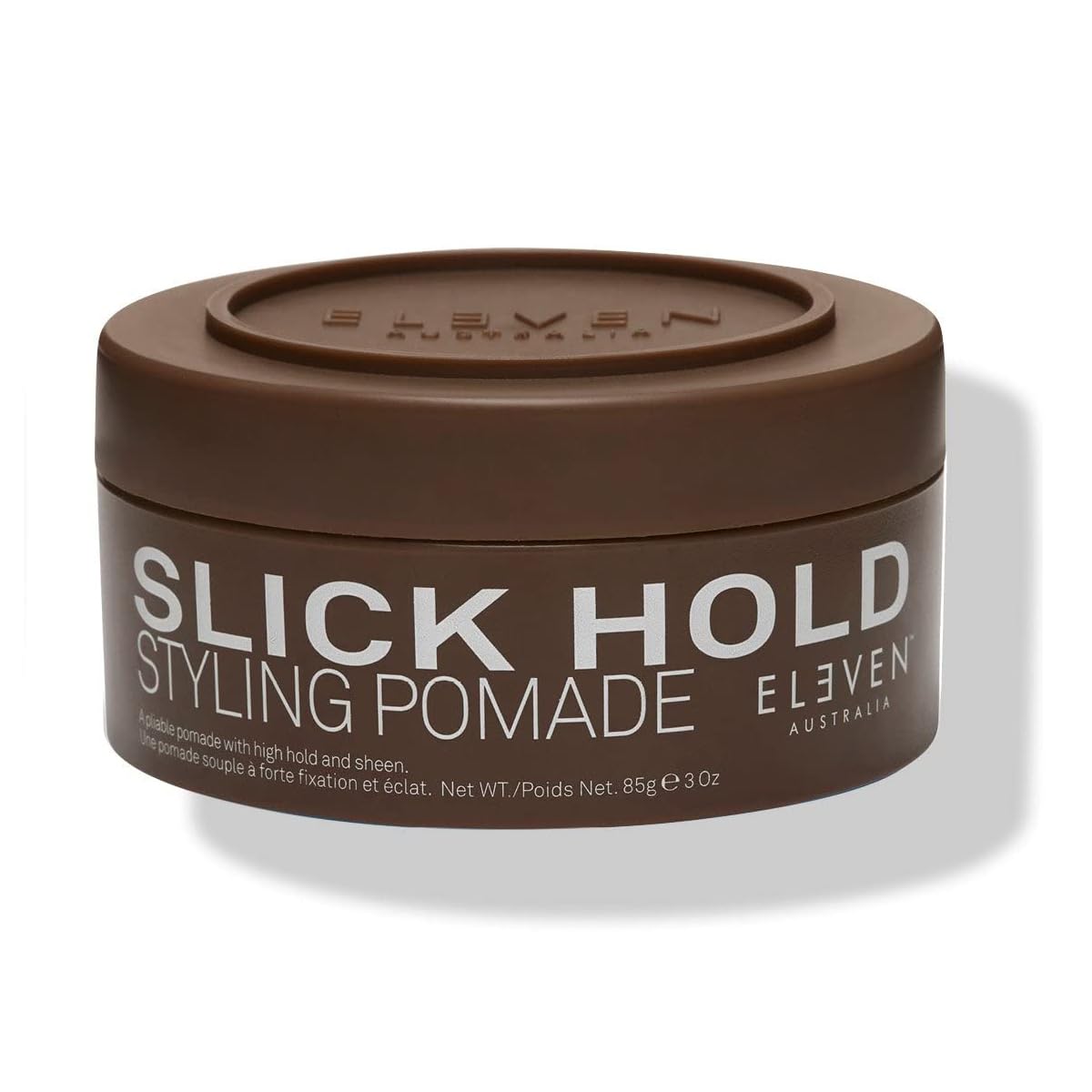 ELEVEN AUSTRALIA Slick Hold Styling Pomade for Strong Hold & Smooth Finish, Non-Greasy Formula, Ideal for All Hair Types - 3 Oz