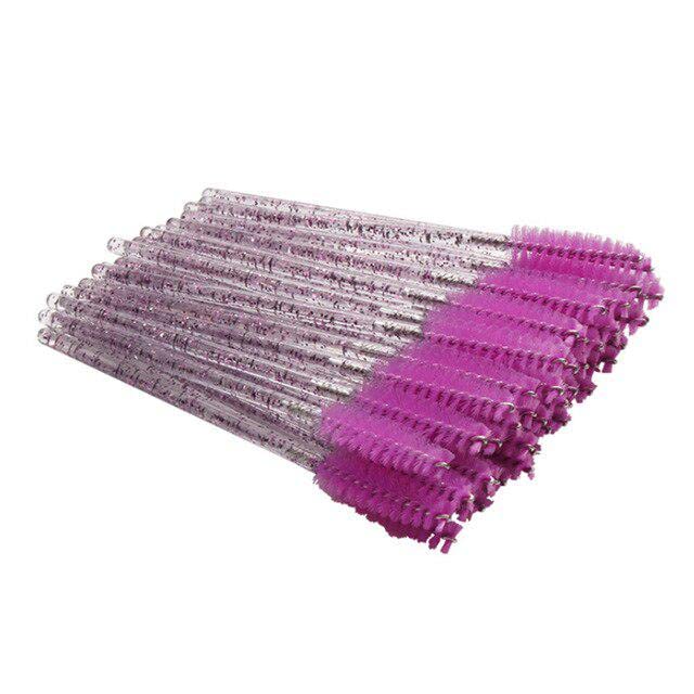 Nyamah Sales Glitter Eyelash Brush Mascara Wands Grafting Eyelash Curling Comb Makeup Brushes Eyebrow Spoolers Comb Wands Set (P