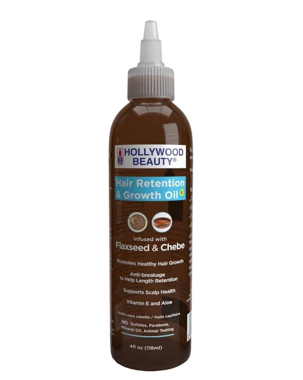 Hair Retention And Growth Oil With Flaxseed And Chebe 4 Oz (Pack Of 2)
