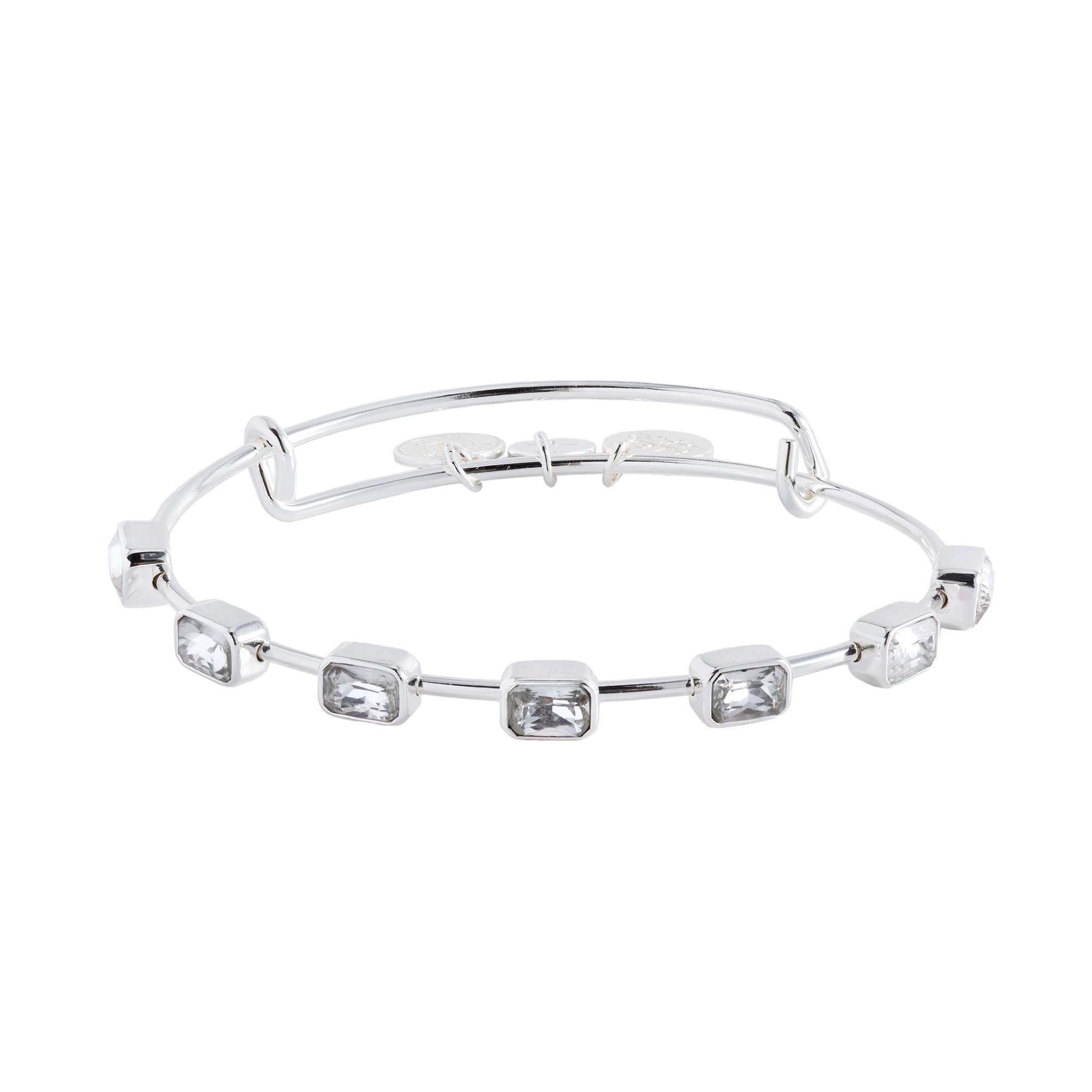 Alex and Ani April Birthstone Emerald Cut Bangle