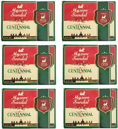 Mysore Sandal 6 Centennial Soap, 100 G
