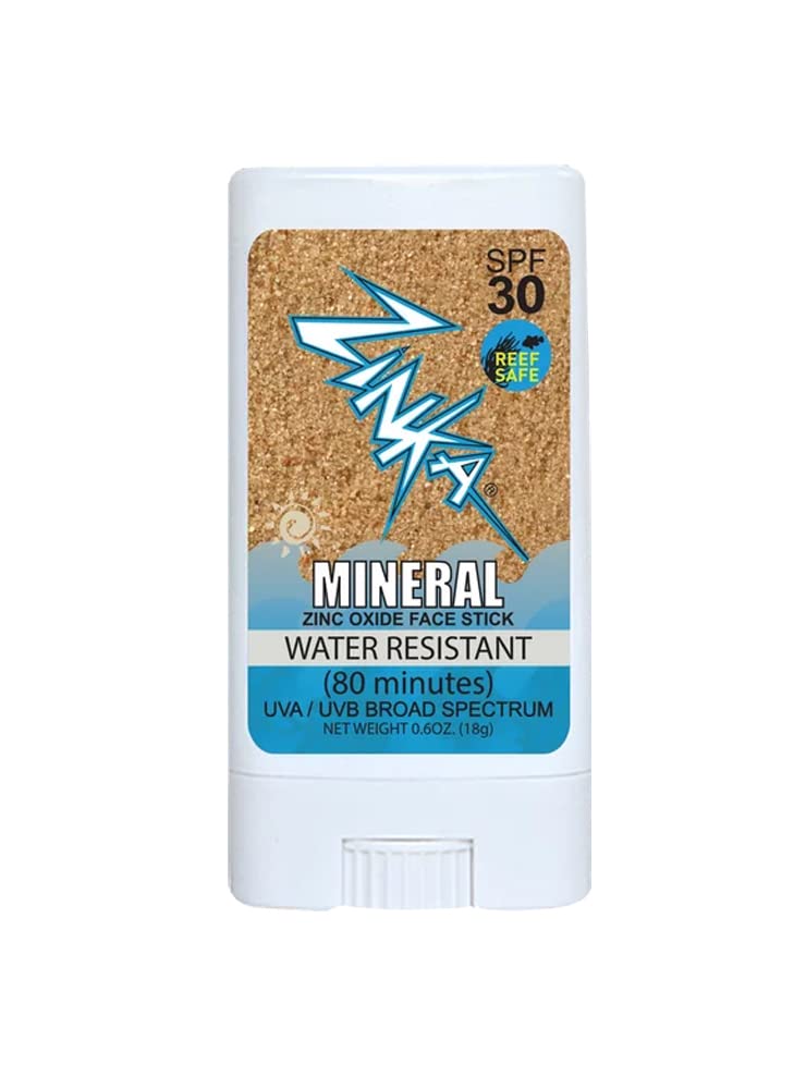 Zinka Sunscreen Spf 30 All Natural Vegan Mineral Clear Face Stick