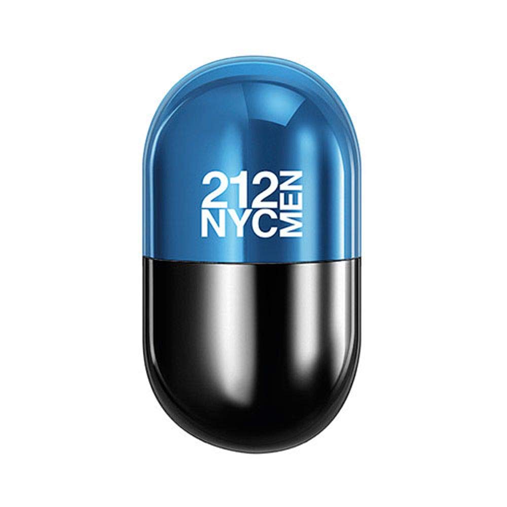 212 NYC MEN NEW YORK PILLS by Carolina Herrera 0.68 Ounce / 20 ml Eau de Toilette  EDT  Men Cologne Spray