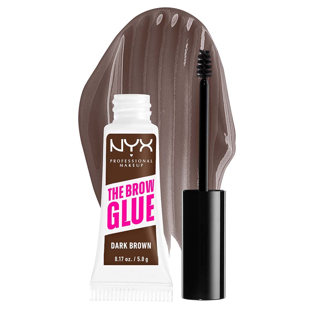NYX PROFESSIONAL MAKEUP The Brow glue, Extreme Hold Tinted Eyebrow gel - Dark Brown