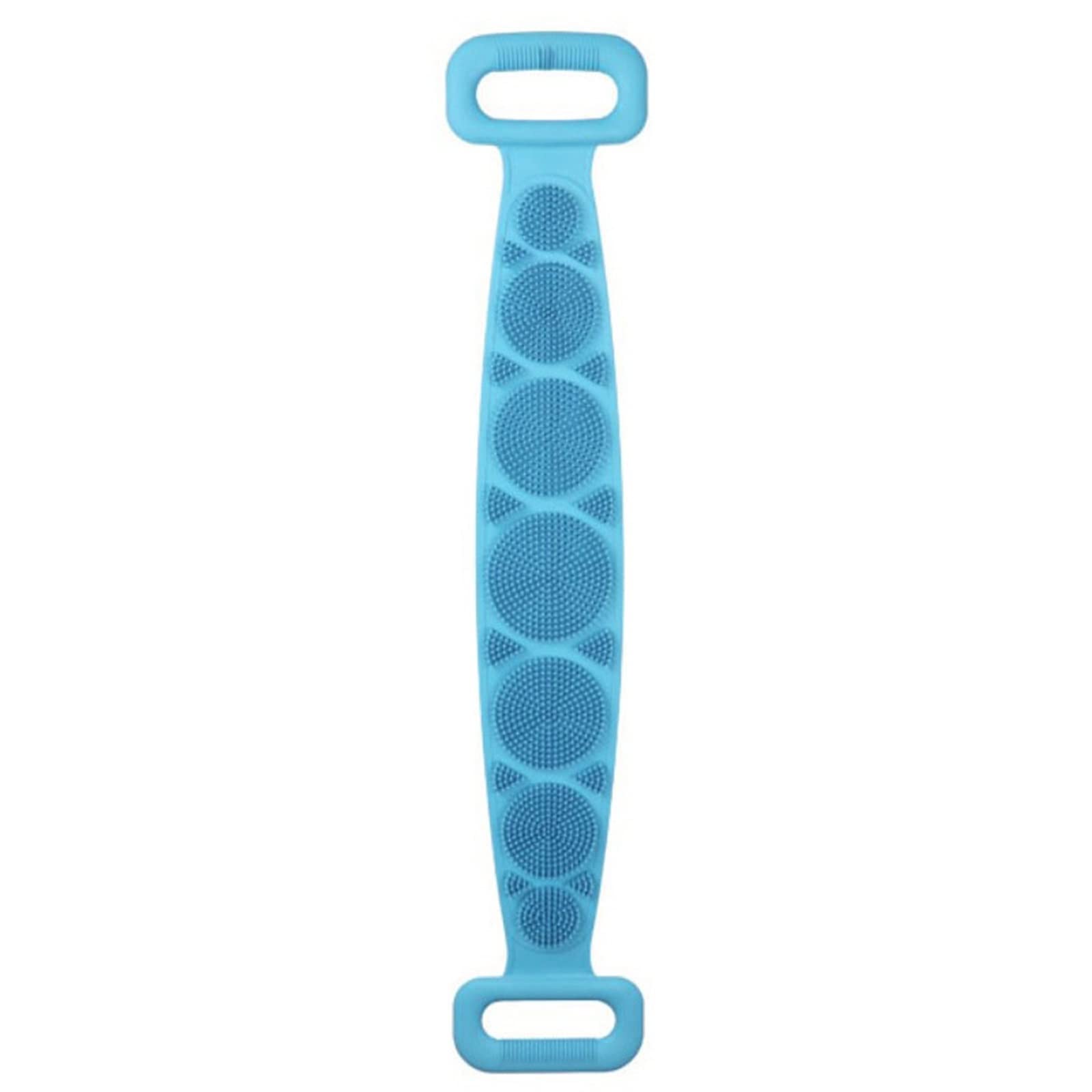 MENGKK Bath Loofahs Body Sponge Silicone Brush Bath Towel Gel Cleansing Massage Exfoliating Bathroom Utensils(Blue)
