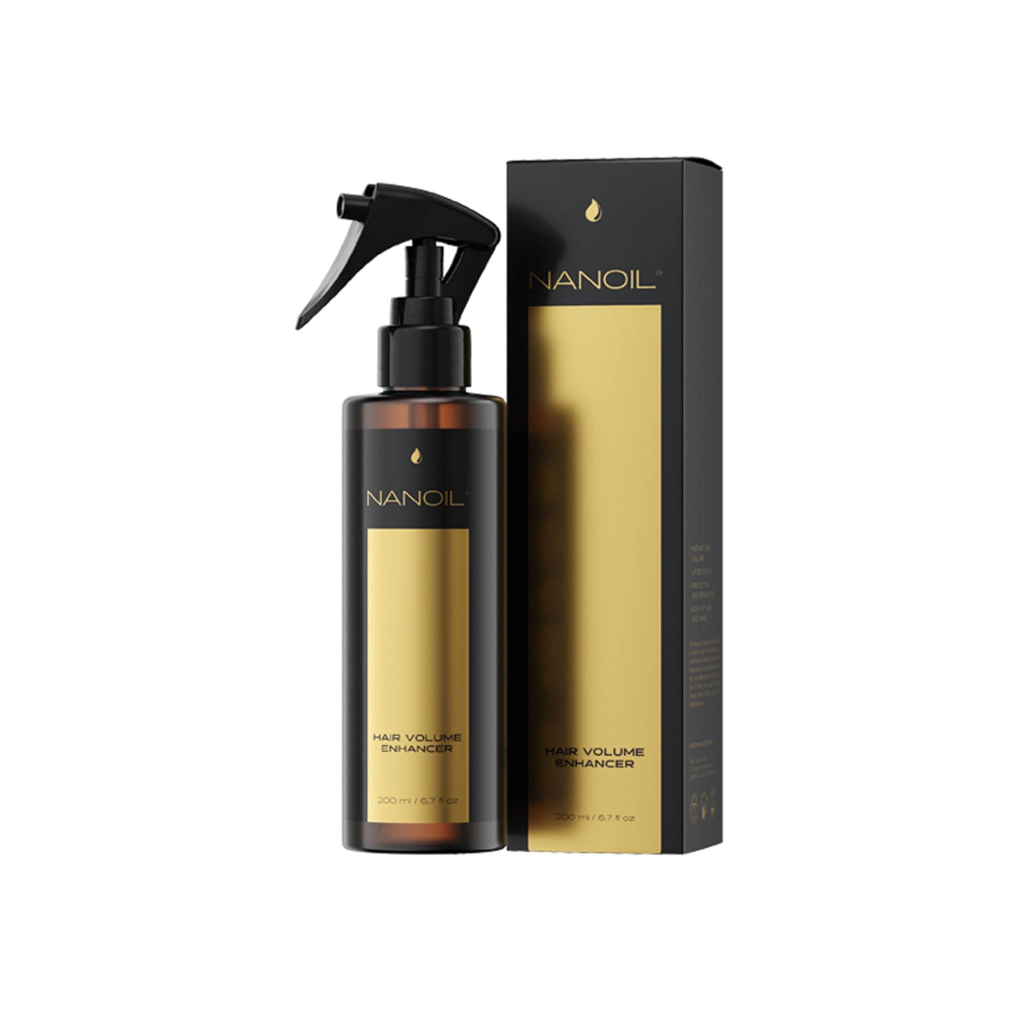 Nanoil Hair Volume Enhancer 200ml - Spray for Fuller-Looking Hair. Thin, Damaged or Easily Weighed-Down Hair, Lack of Volume, St