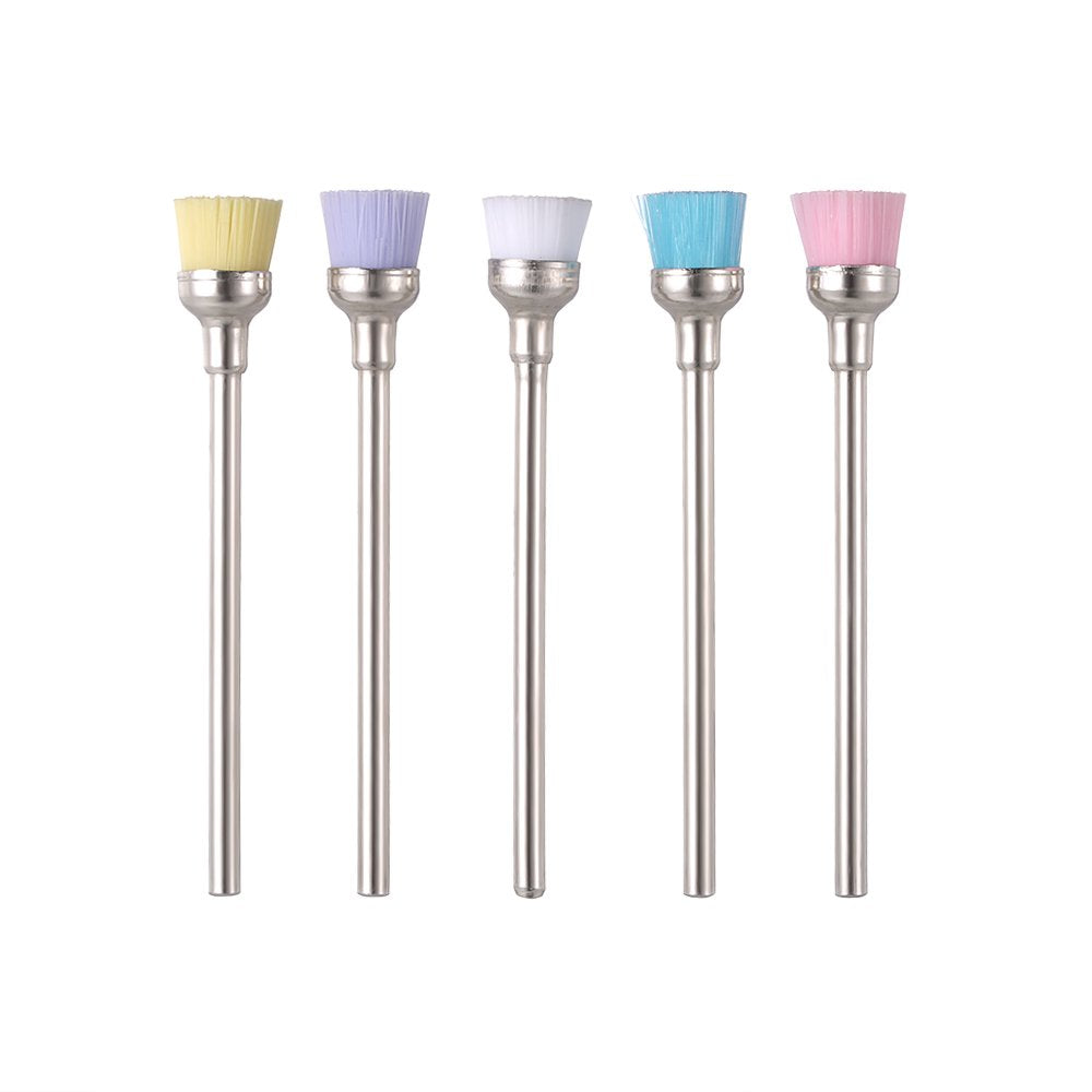 Anself 5pcs 2.35mm Professional Nail Art Drill Bit Random color Nail Drill Cleaning Brush Manicure Accessories