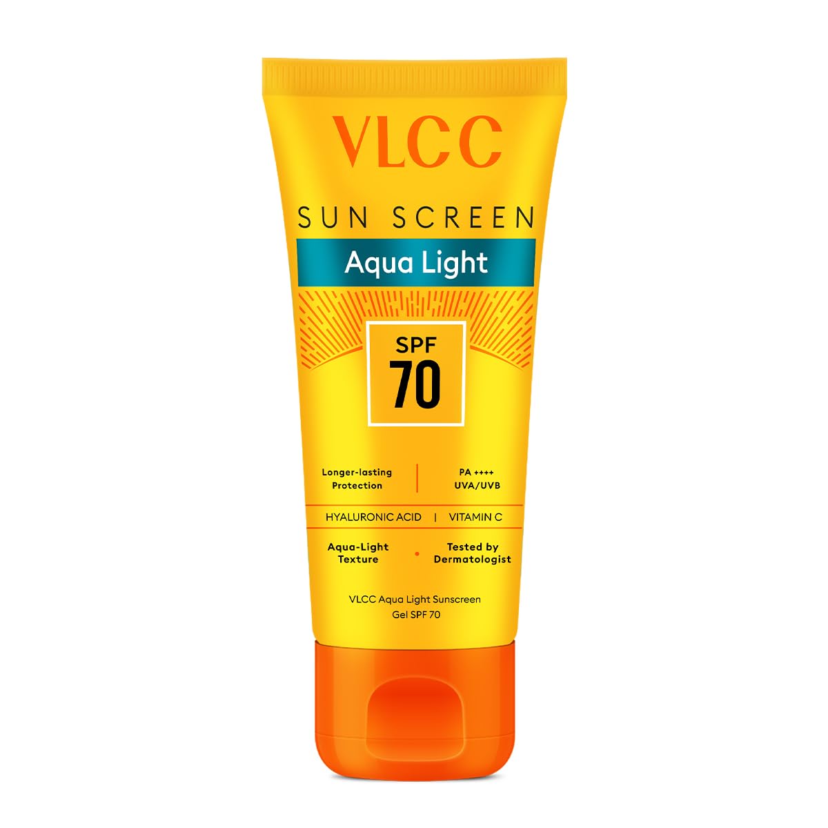 Vlcc Aqua Light Sunscreen Gel Spf 70 Pa++++ | UltraHigh Uv Protection For All Skin Type | No White Cast | NonGreasy, FastAbso