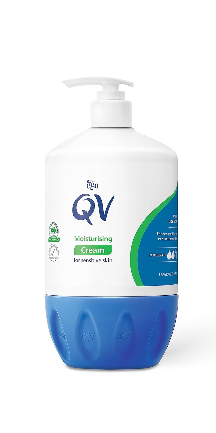 Qv Cream 500G Pump, 24 Hour Moisturisation, Ideal For Dry Skin Conditions, Such As Eczema, Psoriasis And Dermatitis