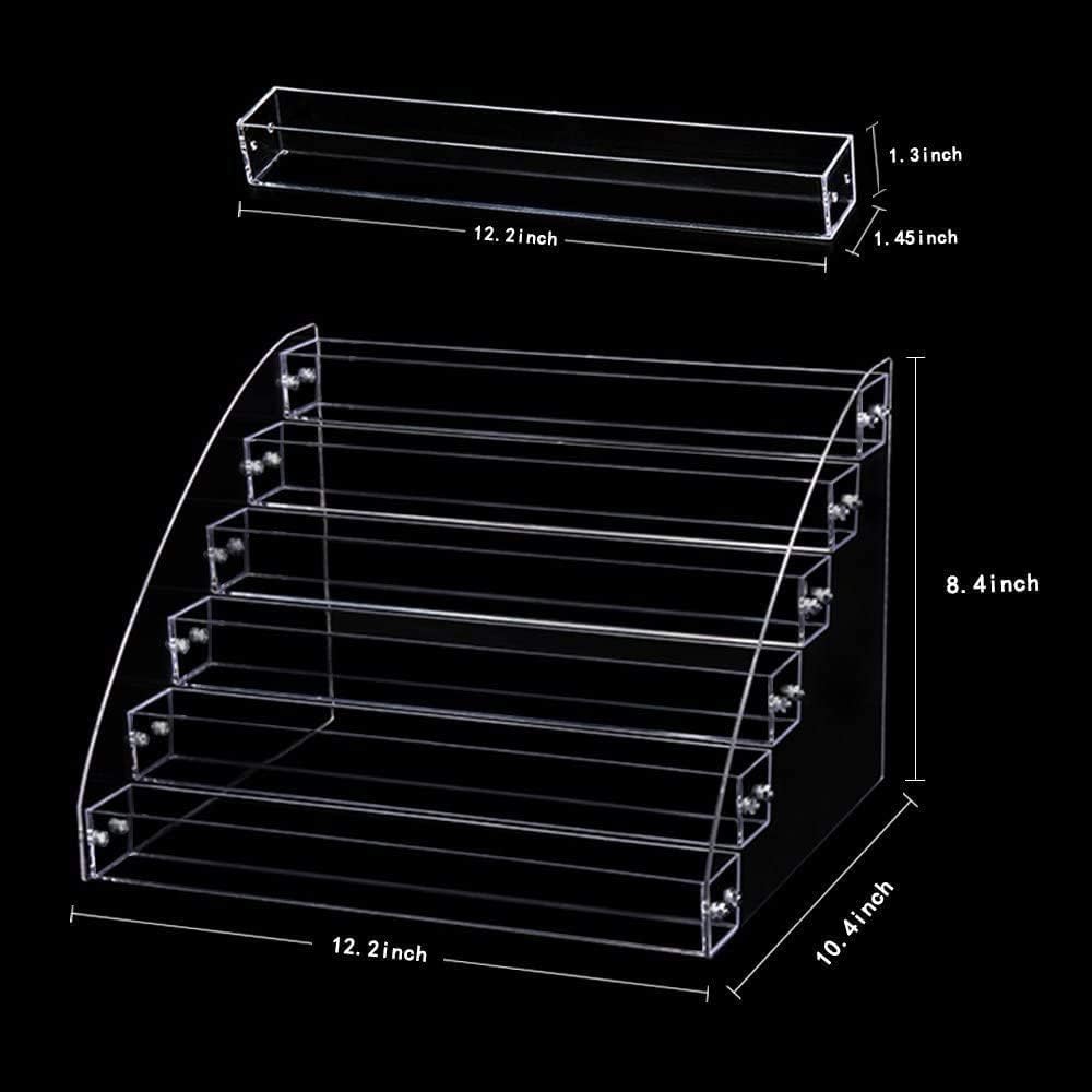 6 Tiers Acrylic Essential Oil Display Rack Nail Polish Organizer Plastic Collection Container for Paints Dropper Bottle Makeup T