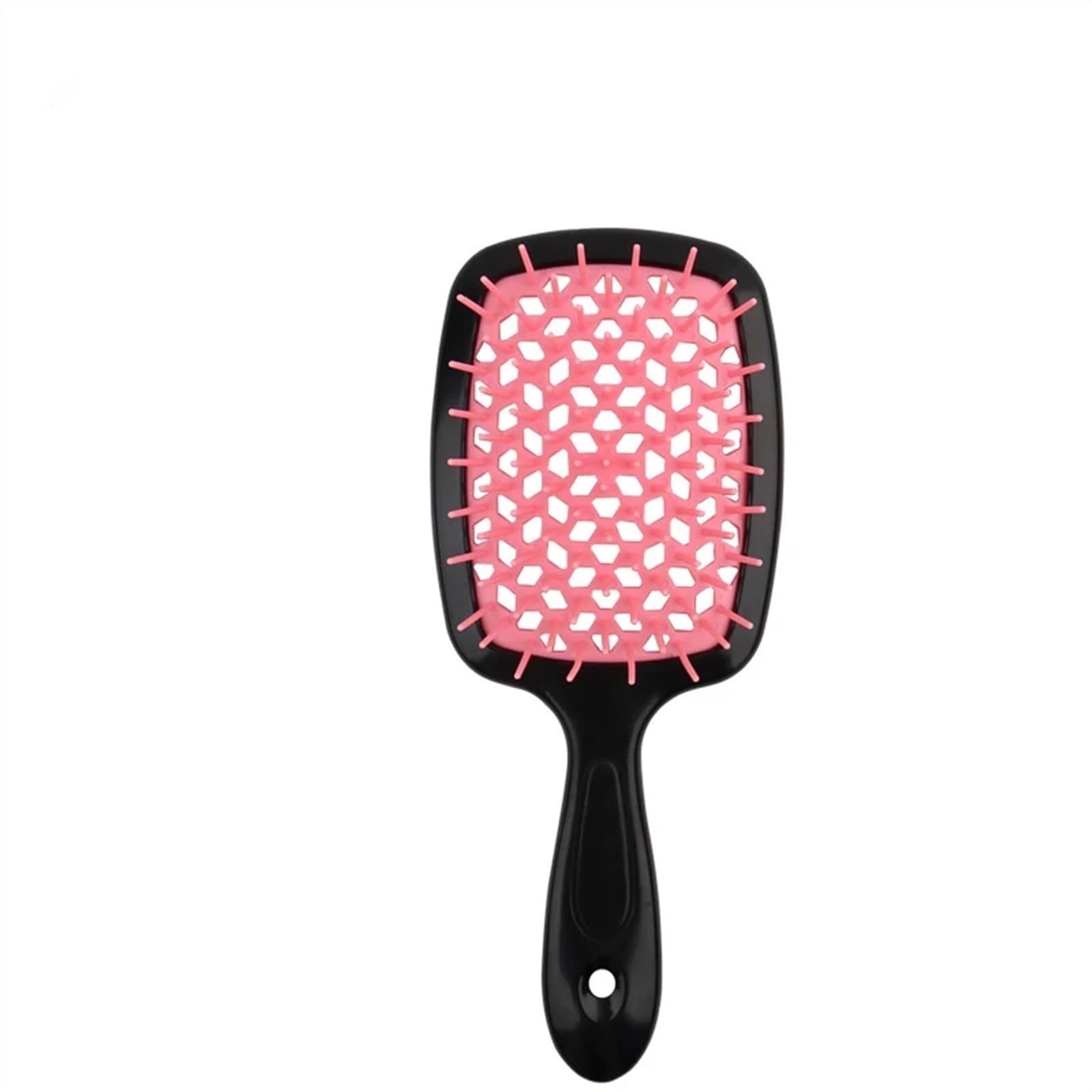 1Pc Clear Handle Rose Red Wide Teeth Air Cushion Hair Comb Women Scalp Massage Combs Brush Hollowing Out Home Styling Tool