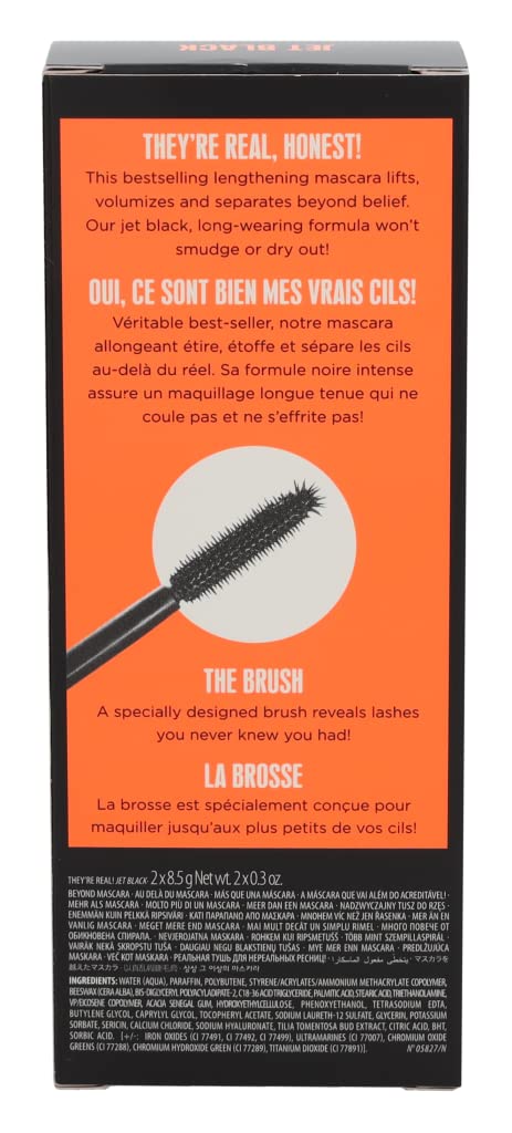 Benefit Cosmetics Theyre Real Beyond Mascara Duo Set Black, 0.3 Ounce