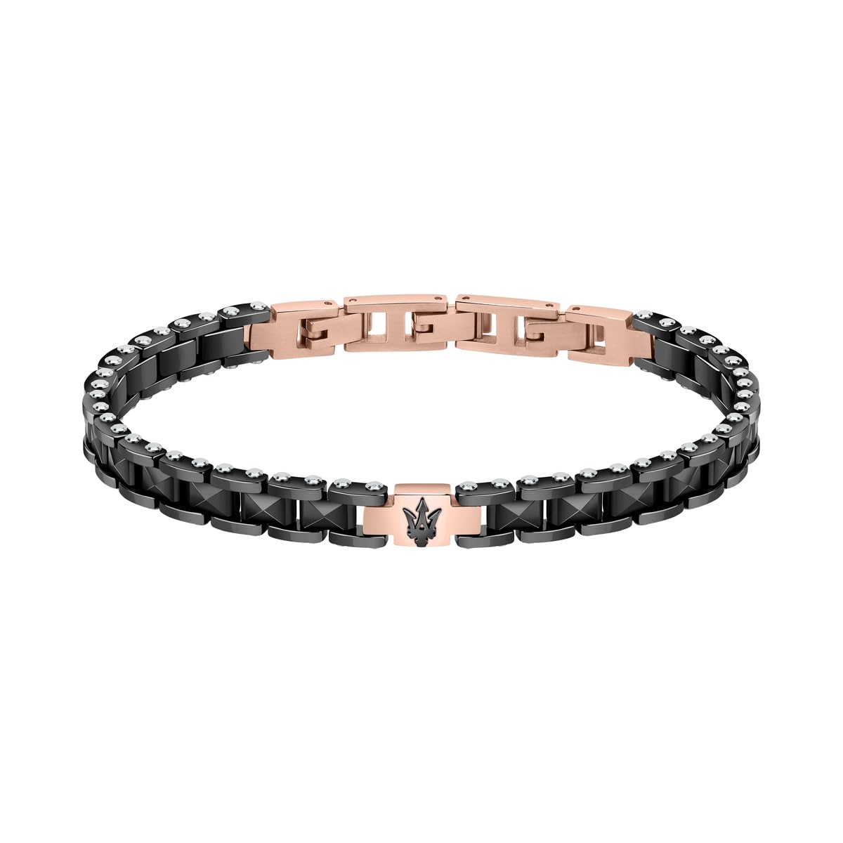 Maserati Jewels Black Stainless Steel Jm422Atz13 Bracelet For Men