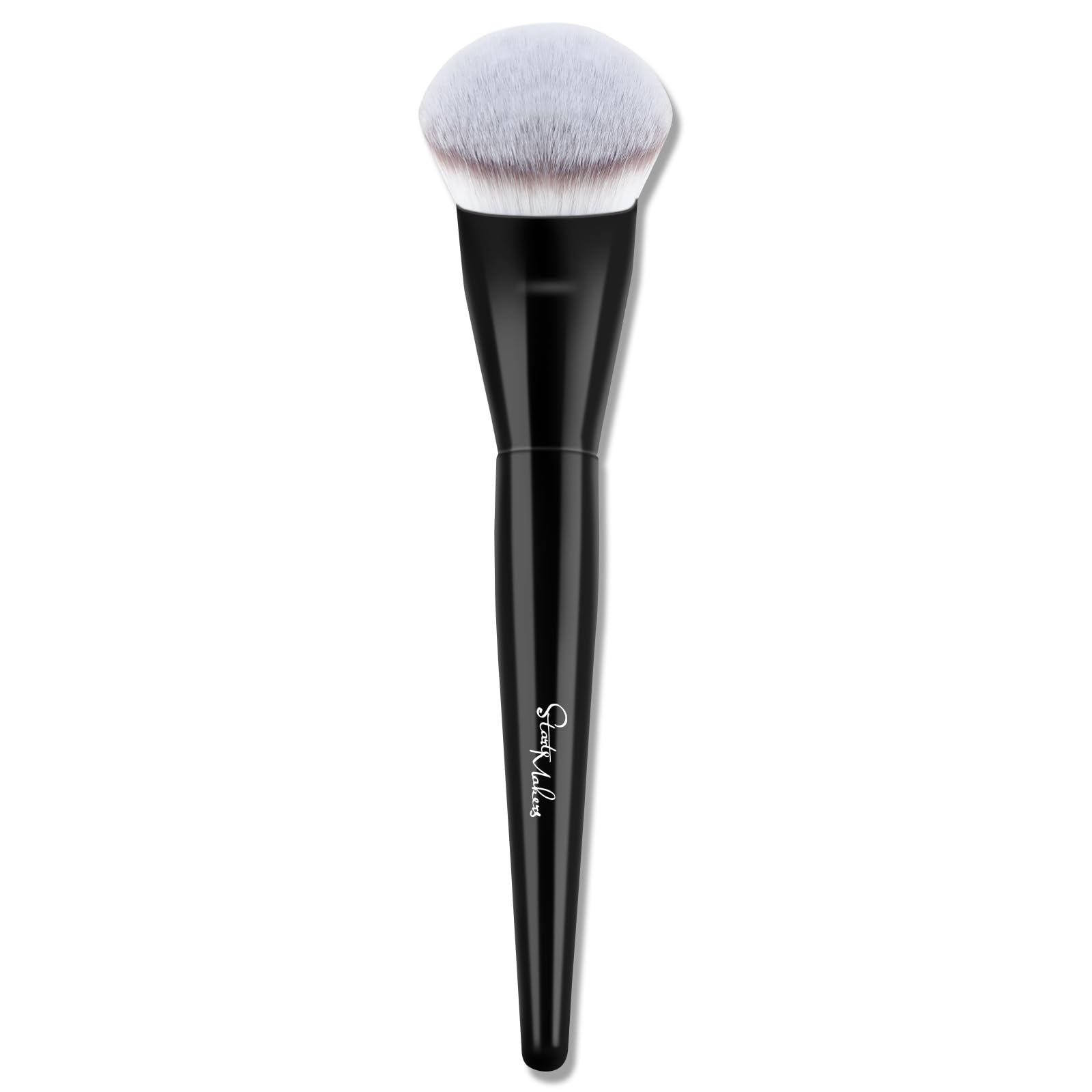 START MAKERS Contoured Foundation Brush, Large Angled Kabuki Makeup Brush for Liquid, Powder, Cream & Stick Foundation Bronzer C