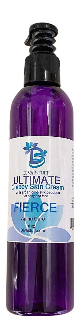 Diva Stuff For Men Crepey Skin Cream With Hyaluronic Acid, Argan Oil, Silk Peptides and More, For Dry, Crepey. Damaged and Aging