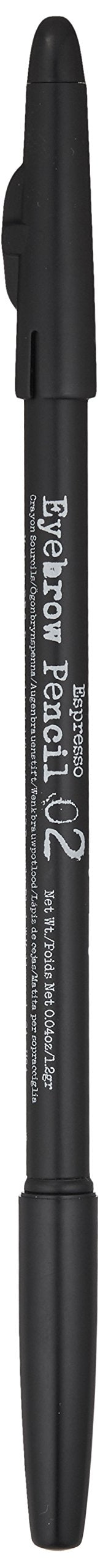 3 In 1, Skinny Eyebrow Pencil - 02 With Sharpener Cap & Spoolie Brush - Draws Tiny Brow Hairs & Fills In Sparse Areas & Gaps, Sh