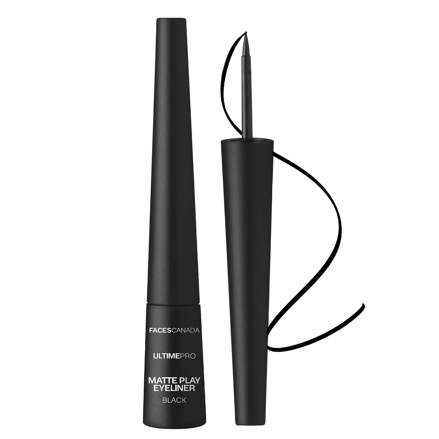 Faces Canada Matte Play Liquid Eyeliner, Black, Blue, Smooth Matte Finish, 24 Hrs Long Stay, Waterproof, Smudgeproof, Fade Proof