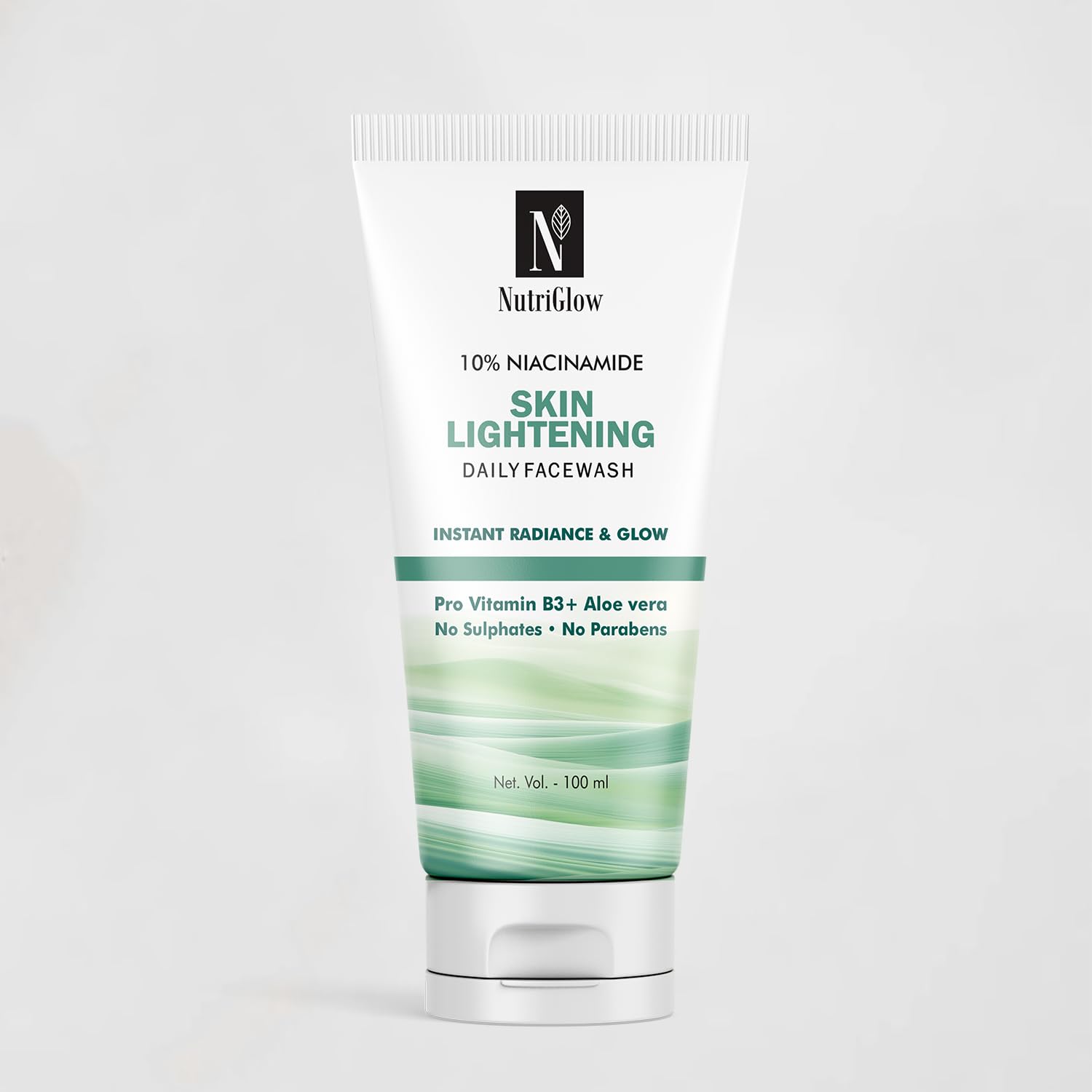 Nutriglow 10% Niacinamide Daily Face Wash, Brightening Formula With Pro Vitamin B3, Aloe Vera, Paraben Free, All Skin Types For 