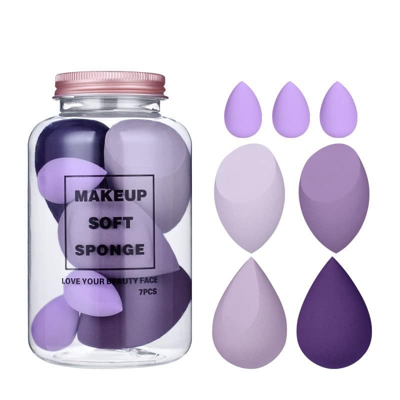 Mksl Makeup Sponge Set Beauty Blender With Egg Case, Soft Sponge For Liquid Foundation, Creams, And Powders Latex Free Wet And D