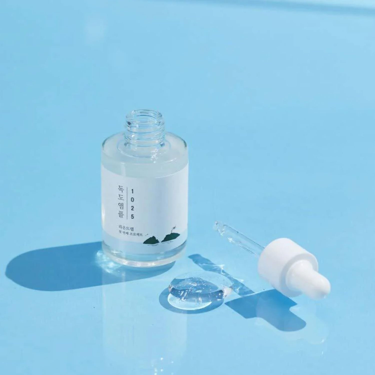 Round Lab 1025 Dokdo Ampoule(Serum) | Hydrating, Soothing, Instant Nourishing, Hyaluronic Acid, Unscented Watery Formula (1.58Oz