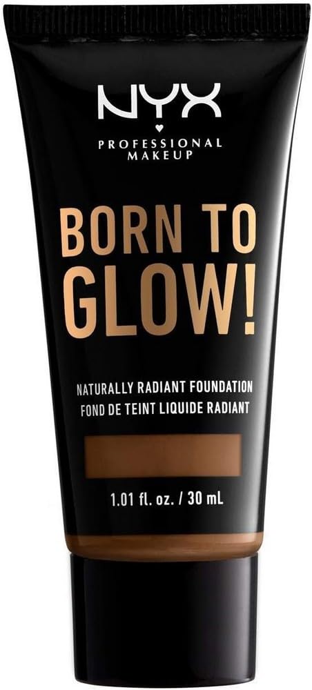 NYX PROFESSIONAL MAKEUP Born To glow Naturally Radiant Foundation, Medium coverage - Mocha