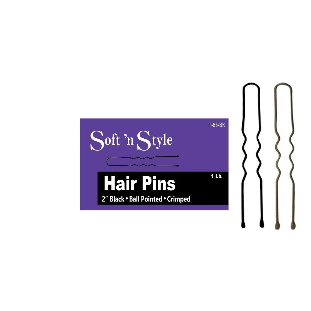 Soft 'N Style Hair Pin Box, 2 L, black