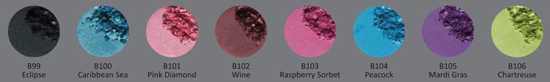 Pure Ziva Peacock Neon Jewel Tone Blue Turquoise Teal Shimmer Pressed Powder Single Vegan Eyeshadow; Talc, Paraben & Cruelty Fre