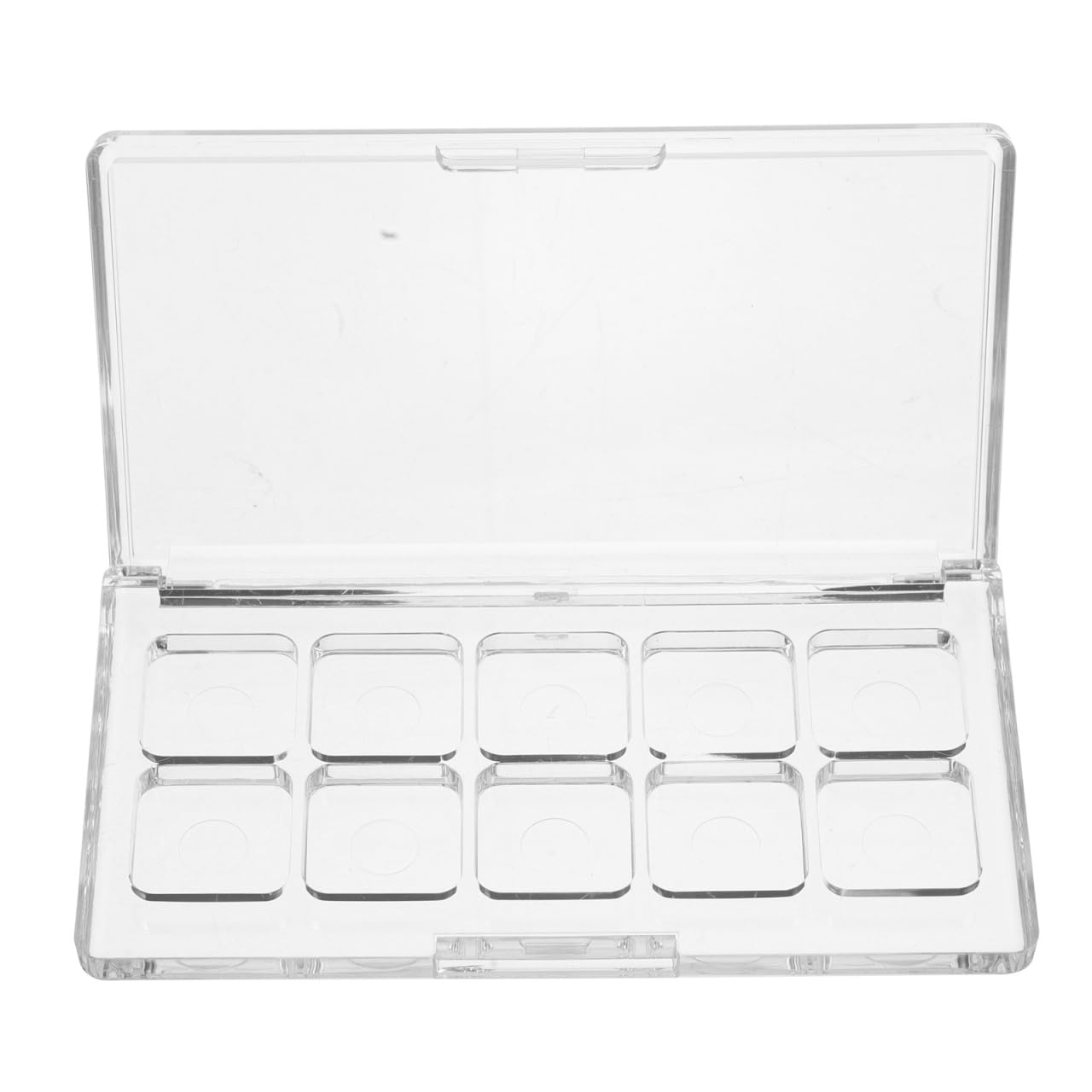 HONMEET Clear Empty Makeup Palette Refillable Eyeshadow Palette Organizer with Divided Compartments Transparent Makeup Box for B